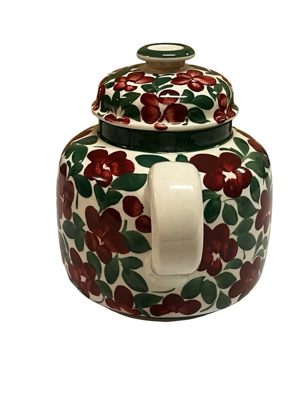 Rare Arabia Finland Purpuri Jenkka Ulla Procope Teapot Lid 1960's Floral Signed